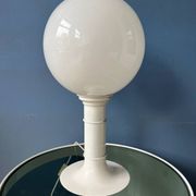White Space Age table lamp Woja Holland with opal glass shade