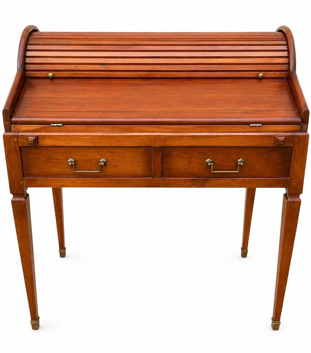 Bureau à cylindre Louis XVI en merisier