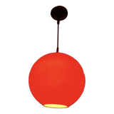 Red opaline pendant light, 1970s