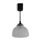 Transparent white glass globe pendant light