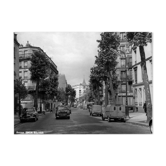 Paris in 1965 19th arrondissement Avenue Simon Bolivar on the day