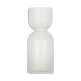 White sandblasted glass vase 29cm