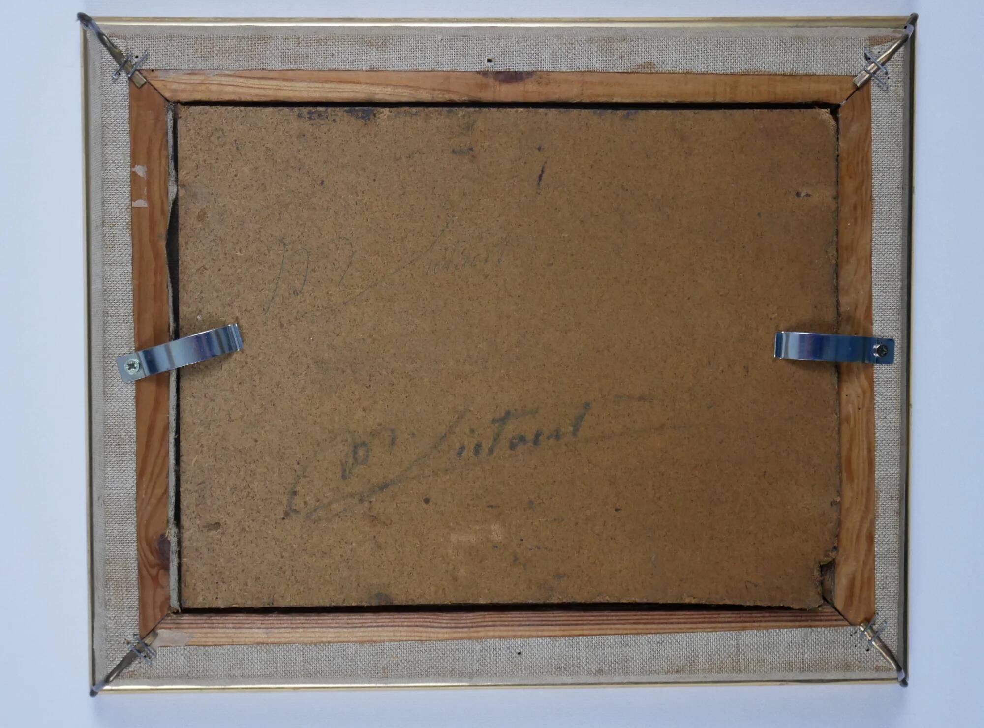 Bouquet de fleurs - Huile sur toile encadrée.