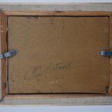 Bouquet de fleurs - Huile sur toile encadrée.