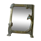 Mirror Art Nouveau 1900 gilded brass nymph decor 22,5 X 18cm