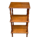 Vintage 3-tier oak side table, removable, 1970.