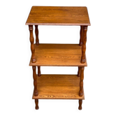 Étagère sellette vintage 3 niveaux en chêne démontable 1970