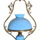 Suspension in electrified blue opaline.