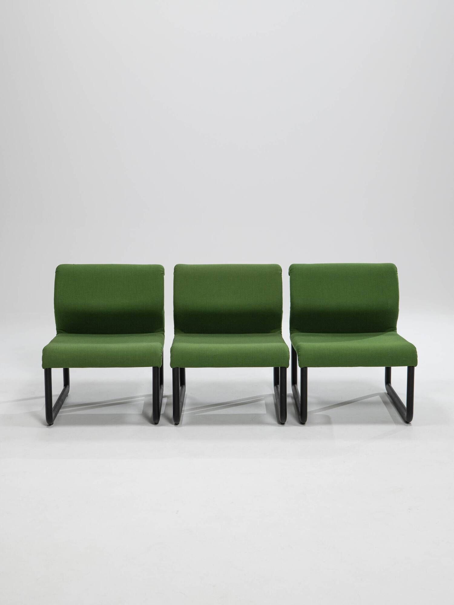 Set of 3 Italian Lounge Chairs by Tecno, Italy, 1980s
