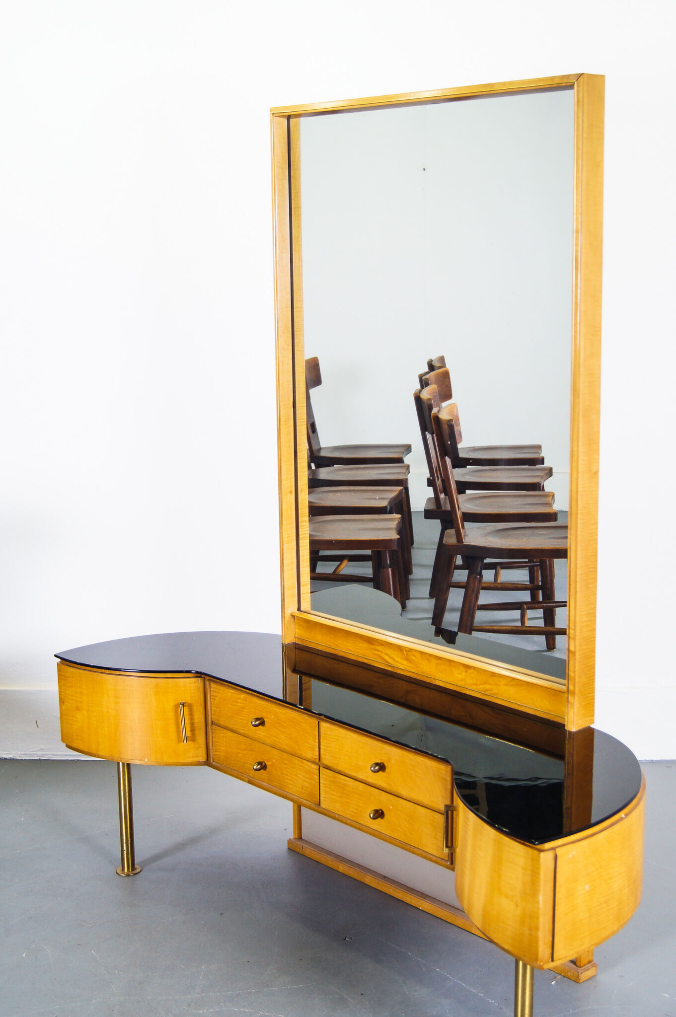 Birch Dressing Table With Large Mirror