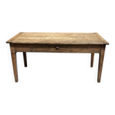 Solid oak farmhouse table with 2 drawers.