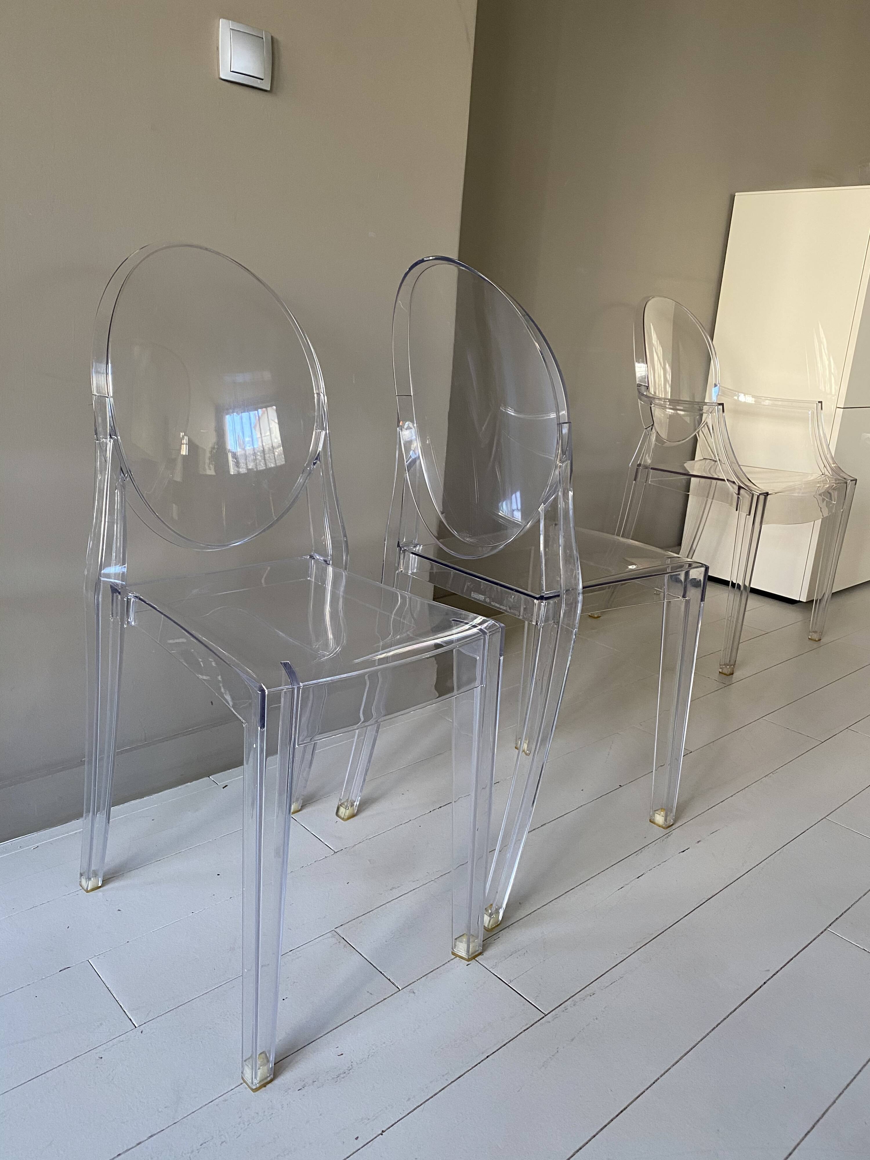 Victoria Ghost chairs, by Philippe Stark for Kartell