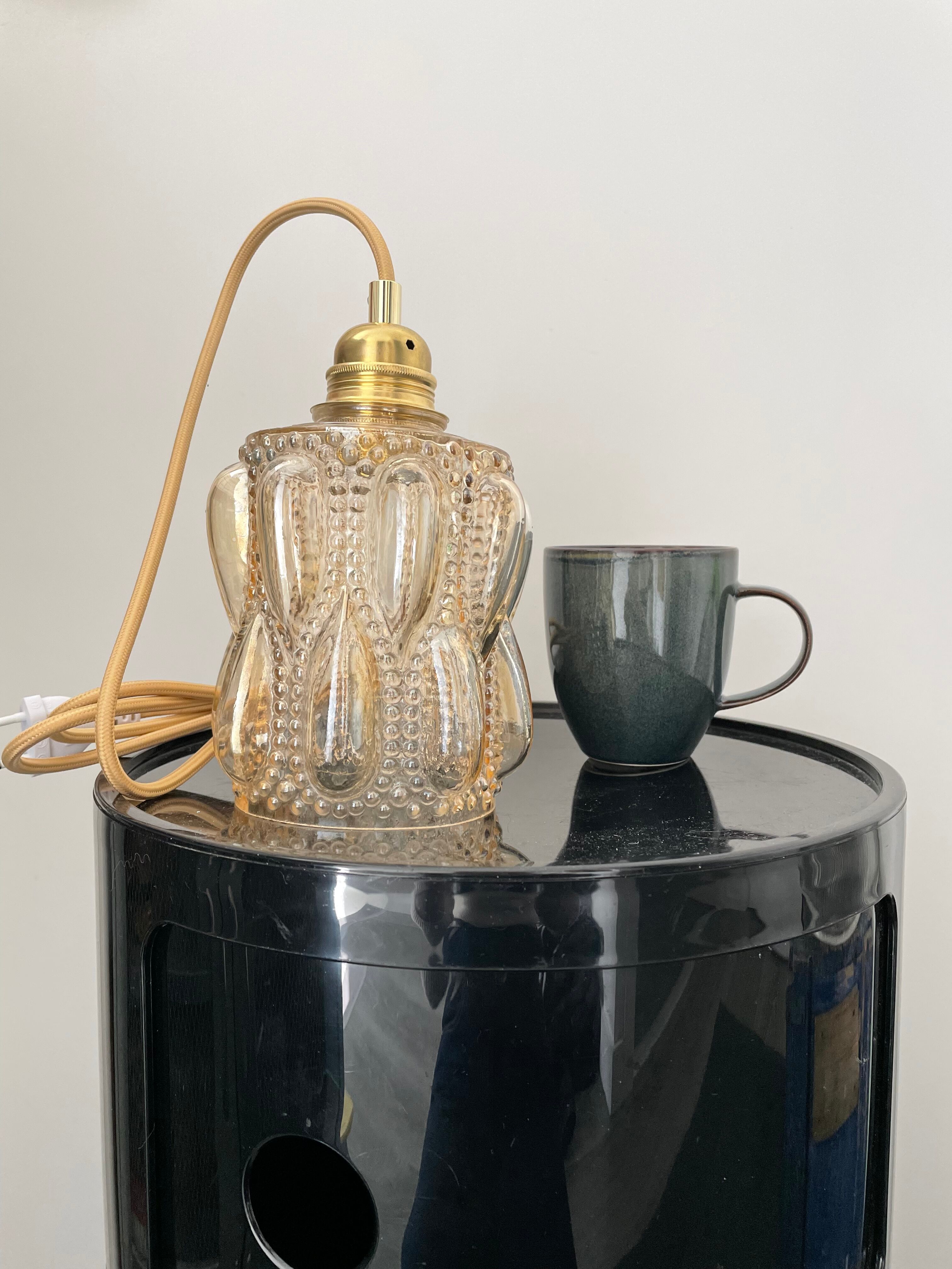 Vintage amber glass walker