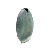 Vase soliflore en céramique bleue, France 1970