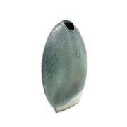 Mid-century modern blue ceramic solifleur vase, France 1970