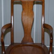 Victorian Howard & Son walnut office chair with stamp.