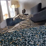 Mirror art deco bronze silver  77x50cm