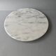 Large white marble cheese platter, rotating, D 31 cm