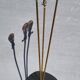 Three-light painter's table lamp in brass from the 1950s.
