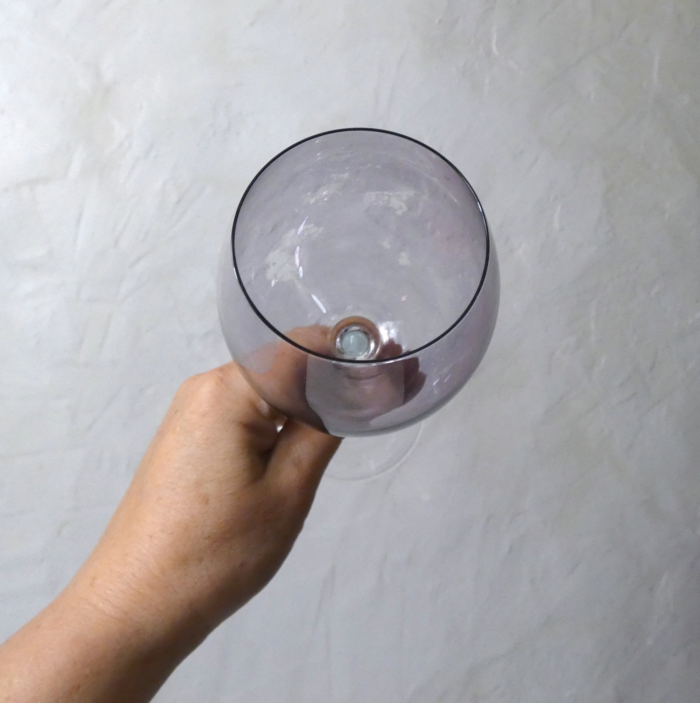 17 amethyst crystal glass goblets