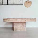 Travertine coffee table