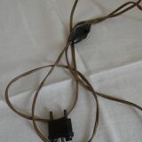 Black and white ceramic lamp base with geometric design Vintage