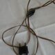 Black and white ceramic lamp base with geometric design Vintage