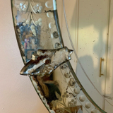 Bevelled venetian mirror, pediment, high 114 cm