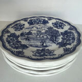 6 dessert plates with English décor