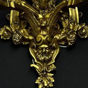 A pair of important gilt bronze wall sconces, Louis XVI style, 19th century.