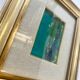 Huile 1990 sous verre cadre bois