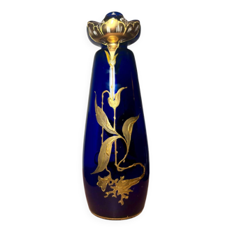 Legras Vase Cobalt gold painting