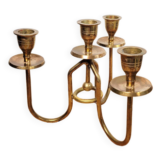 4-light brass candle holder centerpiece