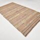 Tapis Kilim en laine tissé main, tons terreux doux, 6 x 11 cm, 169 x 321 cm