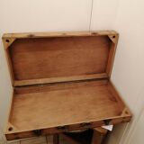 Wooden suitcase for old deco