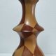 Lampe en bois tourné et incrustation de bois vintage