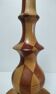 Lampe en bois tourné et incrustation de bois vintage