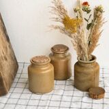 Ancient sandstone mustard pots