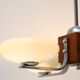 chrome and wood art deco pendant chandelier, circa 1930´s, bohemia