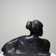 Buste de femme en céramique, XXème s.