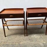 Set of 2 modernist Danish teak bedside tables by Søren Rasmussen, 1964