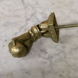 Solid bronze door knocker, hand shape, 19th century