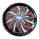 Vintage glazed terracotta deep dish