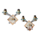 Pair of sconces in crystal, brass and mirror glasses, Italy 1940/1950.