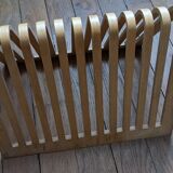 Vintage magazine holder in thermoformed wood 60s