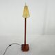 Lampadaire en bois et laiton des années 1950, Allemagne