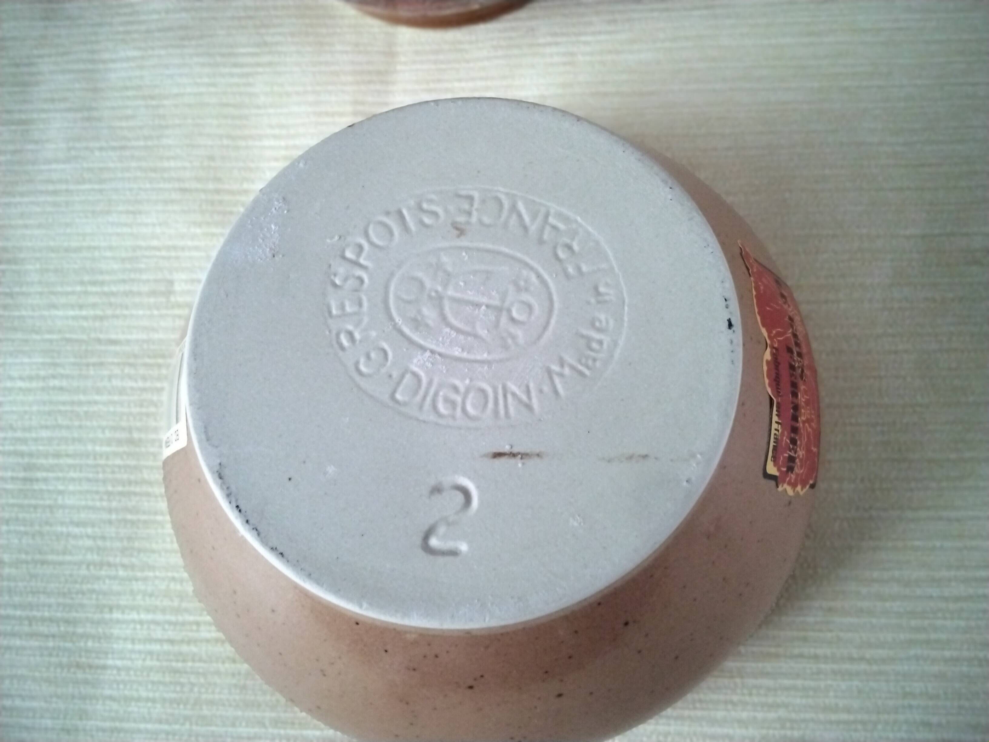 4 large glazed stoneware bowls Digoin