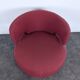 Roche Bobois swivel chair in red fabric with 2000s patterns.