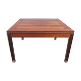 Scandinavian square coffee table in rosewood