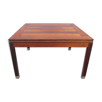 Table basse scandinave carrée en bois de rose